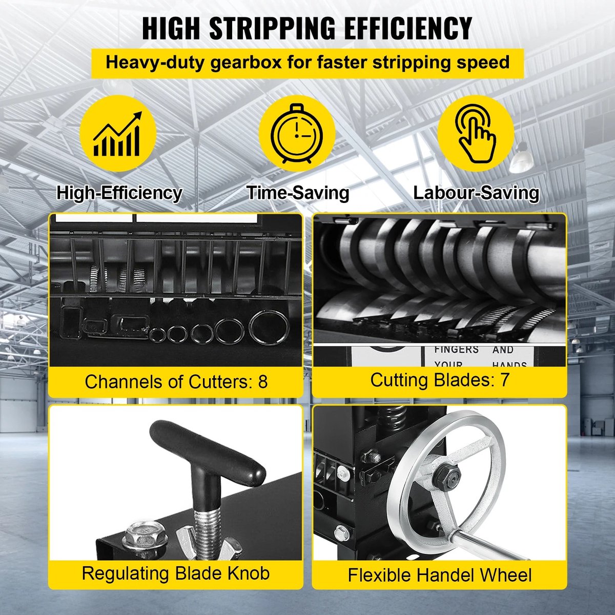 Cable Stripper Machine - Cable Peeler - Wire Stripper - Automatic Wire Stripper - Stripping Machine - Electric &amp; Manual - Iron &amp; Copper - 1.5-38mm
