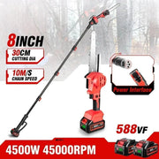 Telescopische Takkenzaag - Kettingzaag - Heggenschaar - Inclusief 2 Accu's