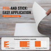 Self-adhesive floor tiles - Self-adhesive floor tiles vinyl - Self-adhesive floor tiles laminate - 914 x 152 mm - 36 pieces