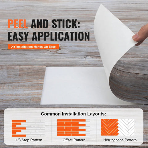 Self-adhesive floor tiles - Self-adhesive floor tiles vinyl - Self-adhesive floor tiles laminate - 914 x 152 mm - 36 pieces