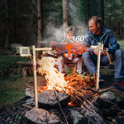 Speenvarkensgrill - Lamsgrill - 117 cm -  41 kg - Roestvrij Staal - Rotisserie Spit - Braadgrill - 42W -  Lamsgrill BBQ-grill - Grillwagen Barbecue - 8in - Hoogte verstelbare Grote - Piesgrill kalkoenvlees, ham