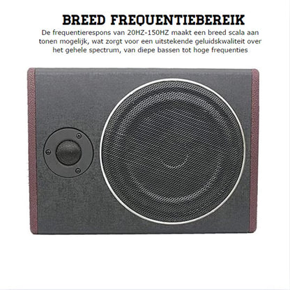 Subwoofer Auto - Subwoofer Auto Met Versterker Hoog Vermogen -   Actieve Instelbare - Bass Boost - 600W - 20Hz - 150Hz - Zwart