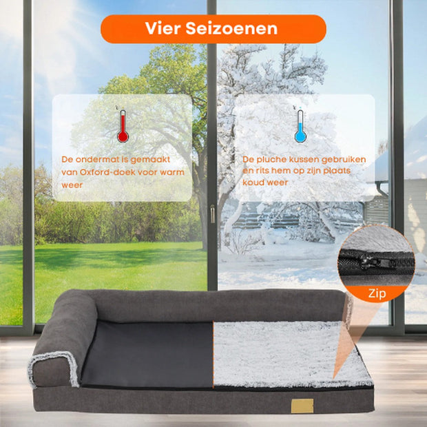 Hondenmand orthopedisch - Wasbare hoes - Hondenbed - Honden bed - 120x90x25cm - Maat XL - German shepherd - Labrador - Golden retriever