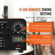 Ozongenerator - 12000 mg/u - 80W - Luchtreiniger - 300㎡ -  Ozonapparaat Gebouwrenovatie - 0-120 Minuten Timer - Deodorant Ozongenerator - Vochtigheidsweergave - Lntelligente Bewaking Van Het Binnenklimaat