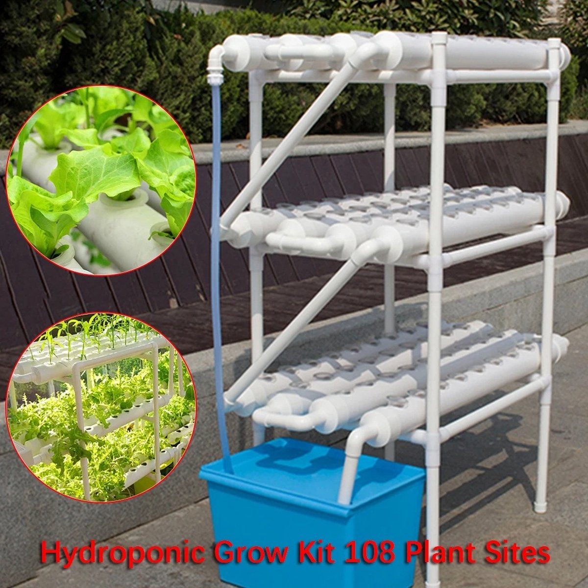 Kweektafel -108 gaten - Kweekbak - Moestuinbak op Poten - kweektafels - Hydrocultuursysteem - Moestuintafel - Optimaliseert Water- en Voedingsbeheer - Gebruiksgemak - Wit