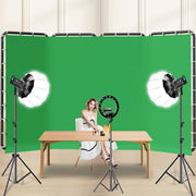 White screen - Photo studio - Background cloth - Panoramic frames - Including storage bag - White - 240 cm x 400 cm - Suitable for photography or video recordings