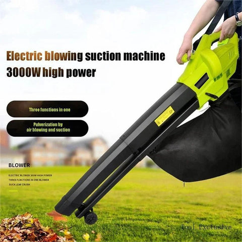 Leaf Blower - Electric Leaf Blower - Leaf Blower - Green - 3000W - 3M Cable
