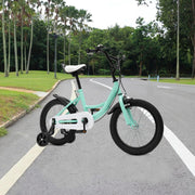 Kinderfiets - 16 Inch - Spelen - 5 tot 8 Jaar - Outdoor - Groen met Zwarte Accenten