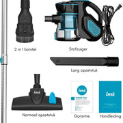 Corded Stick Vacuum Cleaner - Handheld Stick Vacuum Cleaner - Handheld Vacuum Cleaner Best Seller - Handheld Vacuum Cleaner - 18Kpa - 600W - 220V - 79dB - Black &amp; Blue