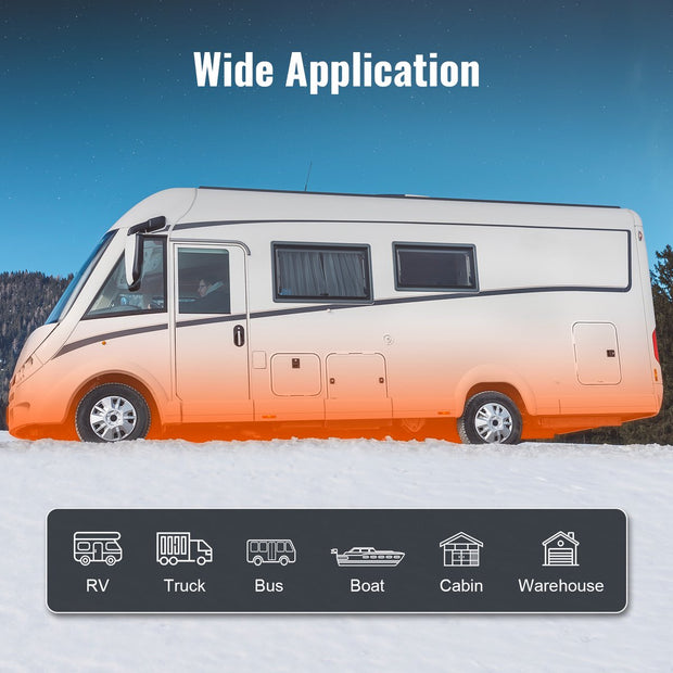Auto Diesel Standkachel - 5KW - 12V - Auto Heater - Luchtverwarmer - met Digitaal-display en Afstandsbediening - voor Auto's, Campers, Boten, Vrachtwagen - Oranje