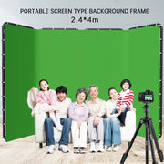 White screen - Photo studio - Background cloth - Panoramic frames - Including storage bag - White - 240 cm x 400 cm - Suitable for photography or video recordings