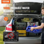 Water container for storage - 1000 liters - Blue PVC - Foldable - Net weight 8 kg - Durable