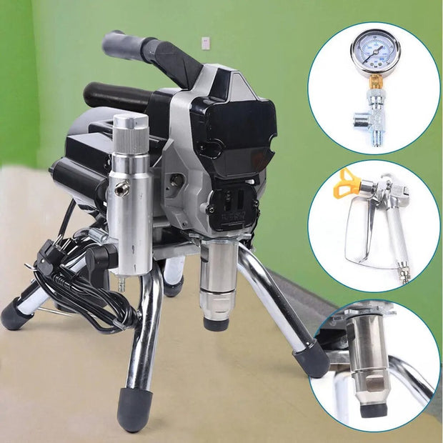 Verfspuit - Professionele Spuit - Elektrisch Airless Verfpistool - Multifunctioneel Spuitpistool - 2200W - 23MPa - Voor Vele Verfsoorten