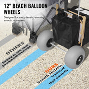 Strand dolly - Vouwzandkar - Strandtrolley - Strandwagen - Opvouwbaar