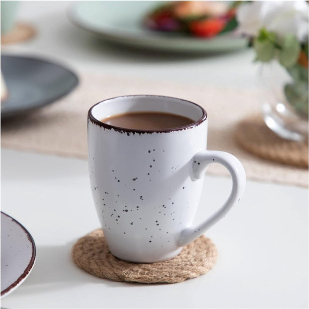 Luxe Serviesset- 32 delig – 8 persoons – Porselein - Bordenset – Dinner platen – Dessertborden - Kommen - Mokken - Mix-Kleur