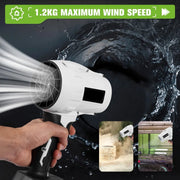 Elektrische Turbo Blower - Jet Fan - Inclusief 2 Accu's! - 200 M/S Luchtsnelheid - Handheld Luchtblazer - Krachtige Blaasfunctie - Compatibel Met Makita 18V - 2000W - Meerdere Opzetstukken Voor Diverse Toepassingen - Hoog Vermogen - Wit