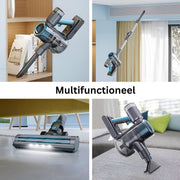 Cordless Stick Vacuum Cleaner - Bagless on Battery - 4 Different Attachments - Handheld Vacuum Cleaner - 380W - 27Kpa