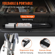 Telescopic ladder - Telescopic ladder aluminum - Sliding ladder telescopic - Anti-slip - 4 meters