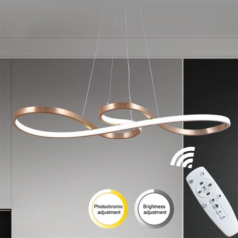 Hanglamp - Kroonluchter - Goud - Woonkamerlamp - Dimbaar Met Afstandsbediening - Moderne lamp - Eetkamer Lamp - LED Plafondlamp - Plafonniere