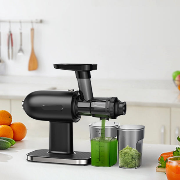 Slowjuicer - Sapcentrifuge - Cold Press - Groente en Fruit Blender - Krachtige Motor - Zwart