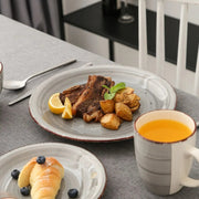 Luxe Serviesset - 32-Delig - 8 Persoons - Keramiek - Bordenset - Dinner Platen - Dessertborden - Kommen - Mokken - Schaaltjes - Grijs