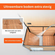 Hondenhok - Uitneembare bodem - Anti-roest - Hondenhok binnen - Weerstbestendig - Hondenhok buiten - 110x75x85 cm