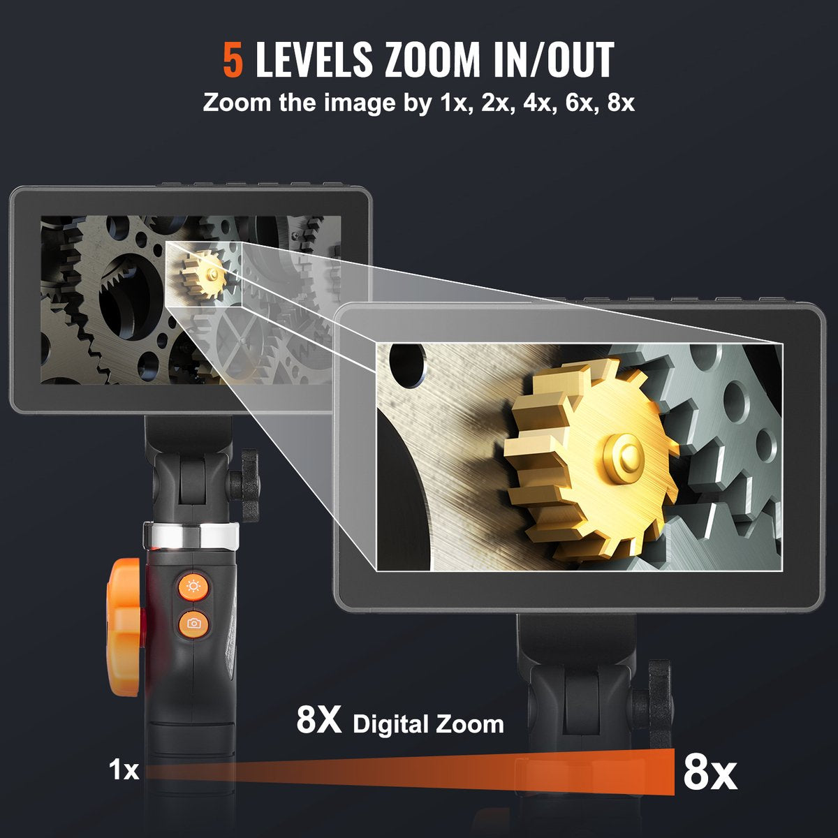 Endoscoopcamera - Endoscoop - Bidirectioneel 180° - Geschikt voor IndustriëLe Inspectie - 1080p - Zwart