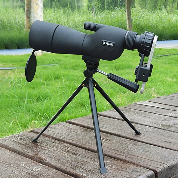 Spotting Scope - Telescope - Waterproof - 45 Degrees - BAK-4 Slanted Eyepiece - Table Tripod - Mobile Phone Adapter - Birdwatching - Celestial Observation