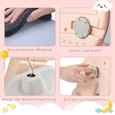 Glijbaan Met Schommel Voor Kinderen - Roze - Glijbaan Peuter - Voor Binnen en Buiten - Glijbaan