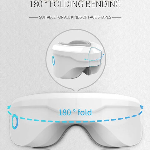 Oogmassage Apparaat - Massager - Ontspanning - Met Trillingen - Verlicht Vermoeidheid - Bluetooth - USB - 23x9x9 cm - Wit