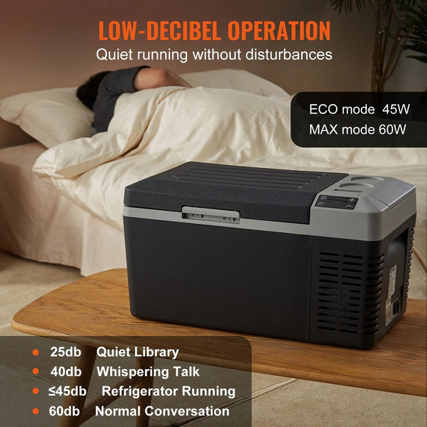 Koelbox met display 20L - Control - Display - LEDscherm - Mini - Auto - Koelkast - Draagbare - Luxe - Koelkast - Vriezer - AC - Koeler - Buiten - Caravan - Camping - Vakantie - Roadtrip