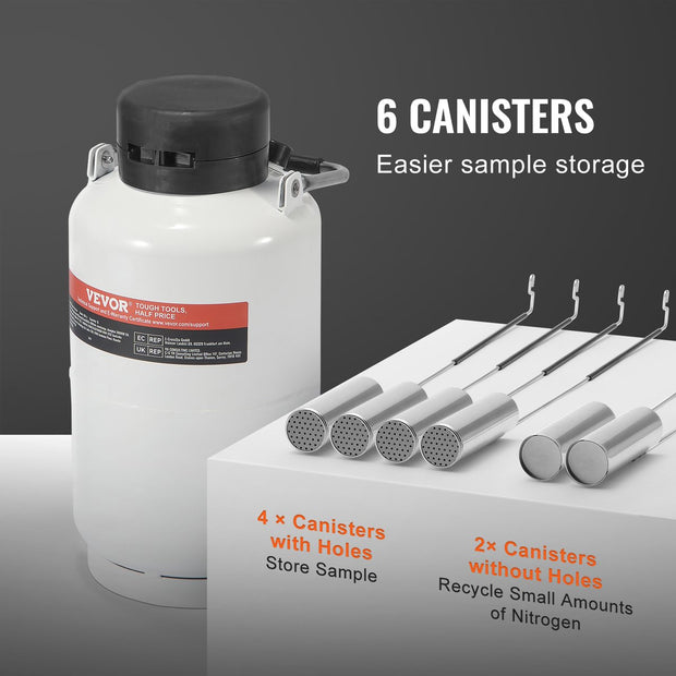 Tank Voor Vloeibare Stikstof - 3L - Gemaakt Van Aluminiumlegering Van Luchtvaartkwaliteit - Voor Duurzaamheid En Lichtgewicht - Ontwerp Van Vacuümisolatie -Toepassingen In Wetenschappelijk Onderzoek - Veeteelt - Mechanische Verwerking