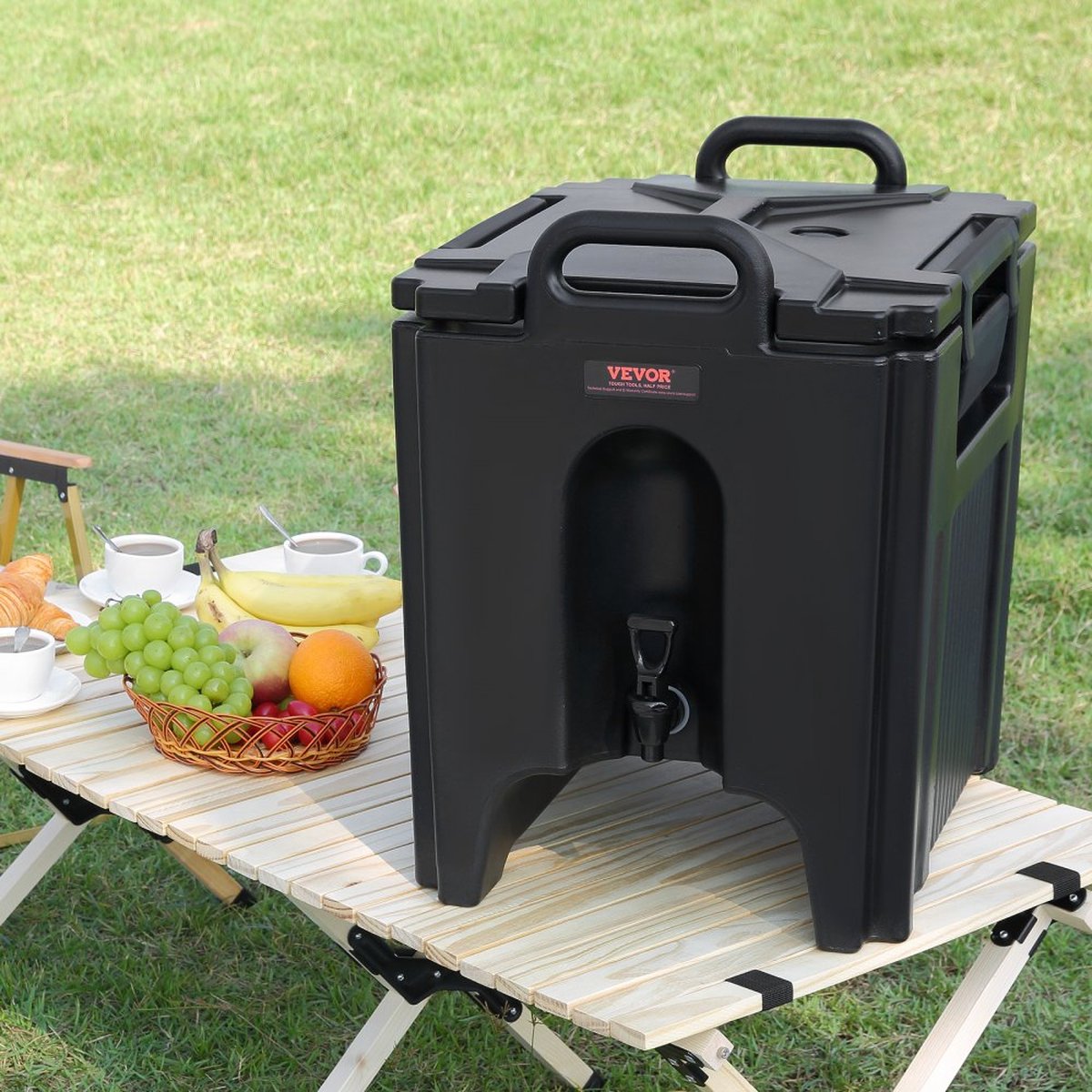 Frisdrankautomaat - Drankautomaat - 37,6L, LDPE Warm en Koud Water Fontein - Grote Drankautomaat met Kraantje voor Koffie, koude melk, water, sap - Geïsoleerde Kan