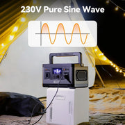 Draagbare Krachtcentrale - SOS Accu - Led Verlichting - Omvormer - Grijs - Fast Charge - 520Wh - Mini - lichtgewicht - 140400Mah