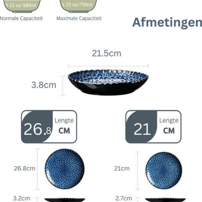 Serviesset Deluxe - 8 Persoons - Porselein - 24 Delig - Bordenset 8 persoons - Bordenset 24 delig - Groen