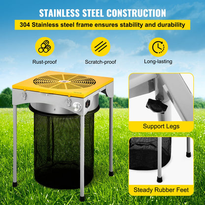 Tafelblad Trimmer - Bladknop Trimmer - Hydrocultuur 3 Snelheden - Met 6 Extra Mesjes - 304 Roestvrij Staal - 18 inch - 60W