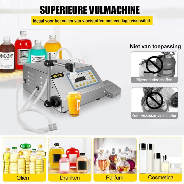 Vulmachine Vloeistof - Pneumatische Flessenvuller - Vulautomaat - 3,5L