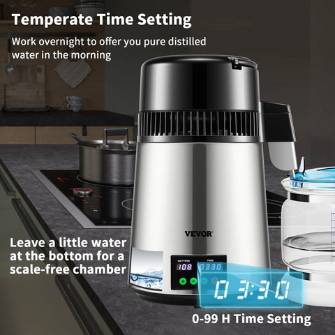 Waterfilter - Waterfiltratie - Waterfilter - Filter - Rood - 4 Liter - 1L Per Uur - Touchscreen - 750W
