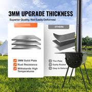 Draagbare Houtkachel - Camping Hot Tent BBQ-oven Buiten met Pijpen - 59 x 79 x 262 cm  - Kamergrootte 55 x 33 x 29,5 cm