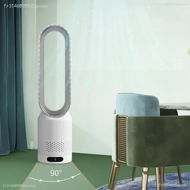Torenventilator - Torenventilator Inclusief Afstandsbediening - Luchtzuiveraar - Luchtkoeler - Bladloos - 8 Snelheden - Bladloze - Ultra stil - Oranje