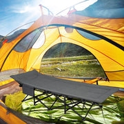 Veldbed - Kampeerbed - Vouwbed - Ligbed - Stretcher- Campingbedje - Opvouwbaar - 1 Persoons - Grijs