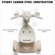 Tricycle - Children's bike - Toddler bike - PU wheels - Shock absorption - Foldable - Adjustable saddle - With light - blue