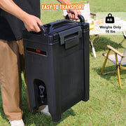 Dispenser voor warme en koude dranken - 18,9 Liter - Dispenser voor dranken - Fontein voor warm en koud water - Grote drankdispenser met tapkraan voor koffie - koude melk - water - sap - Geïsoleerde kan voor - 1-2 personen