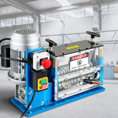 Elektrische Koperdraad Strippen Machine - 1,5-38 mm - 370W -  Draadstripmachine - Gemaakt van Aluminium - 11 Kanalen en 10 Snijbladen