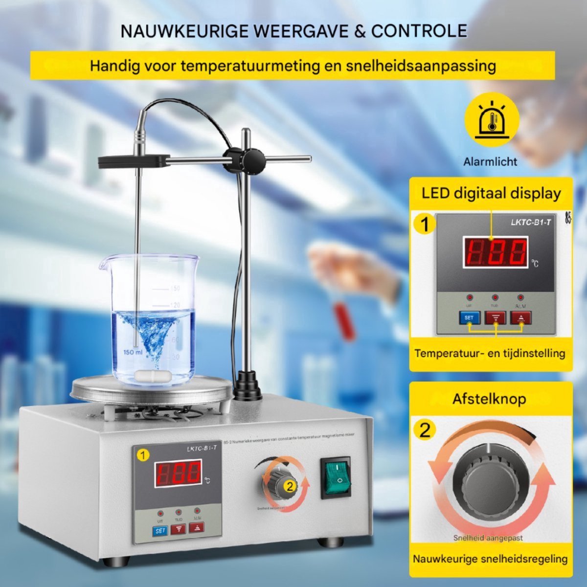 Magneetroerder met verwarmingsplaat - Magneetroerder - Magnetische Agitador