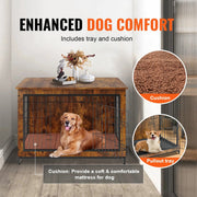 Hondenbench – Comfortabele Bench voor Honden – Stijlvol Hondenhok & Meubel in Eén – Binnenkennel voor Kleine en Middelgrote Honden – 82,5x55,6x64 cm – Hondenhok Binnen