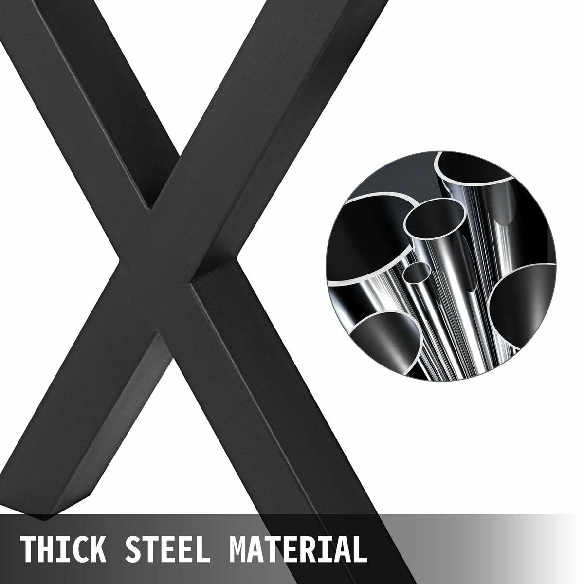 Table legs metal black - Table legs - Table legs black - Table legs metal - 72 x 76 cm