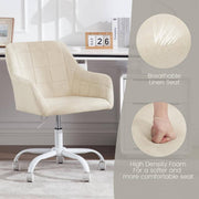 Ergonomische Bureaustoel - Bureaustoel - Draaistoel - Ademende stof - In hoogte verstelbaar - 58cm x (77-85)cm x 60,5cm