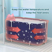 Opvouwbare badkuip voor volwassenen en kinderen - Draagbare badkuip van kunststof - Extra grote mobiele spa badvat 120 cm