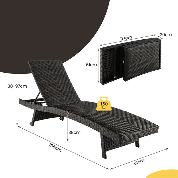 Zonnebed - zwart - ligbed - zonnebedden ligbedden - ligbed tuin - tuin - zomer - zon - ligbedden - ligbed buiten